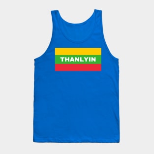 Thanlyin City in Myanmar Flag Colors Tank Top